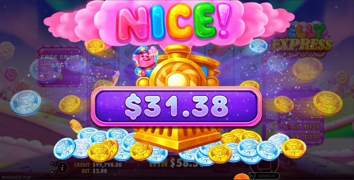 A nice win in Jelly Express by Pragmatic Play