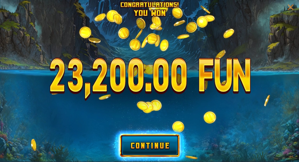 A win in Fisherman’s Luck™ by Wazdan