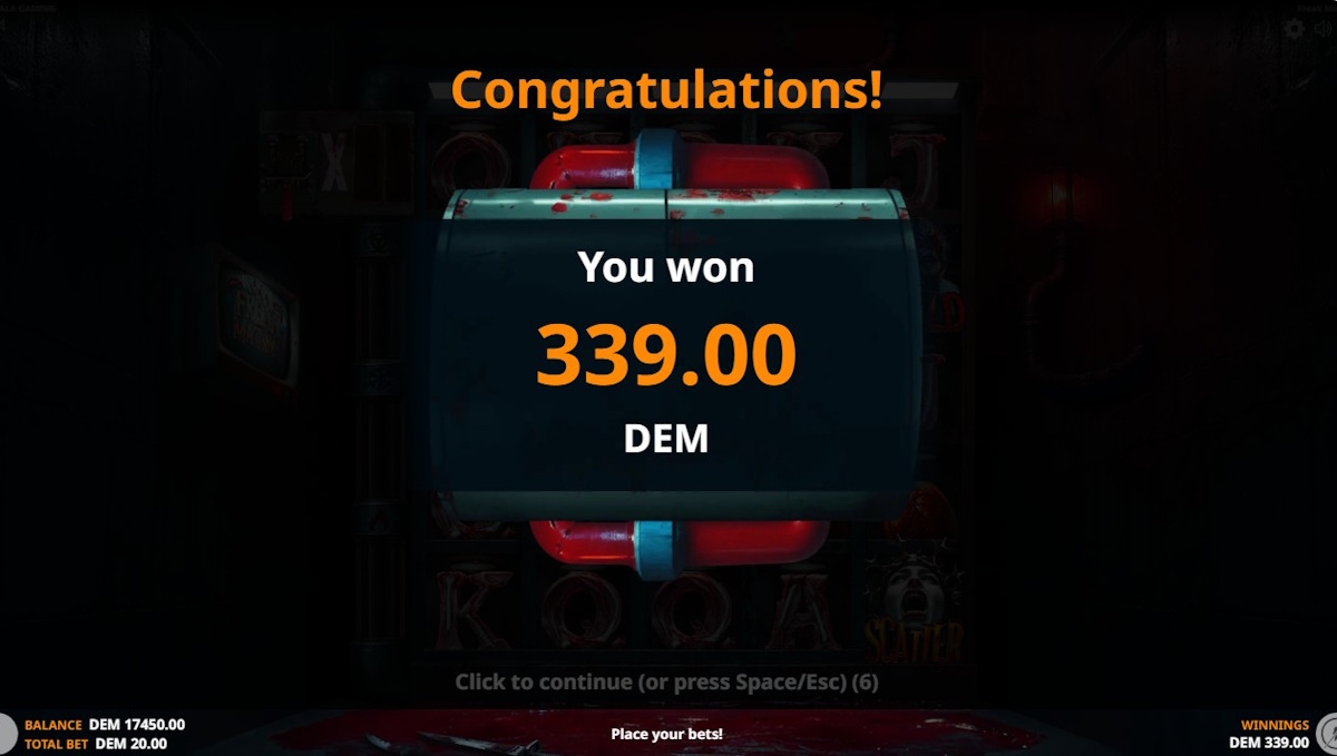 A win in Freak Machine by Mancala Gaming