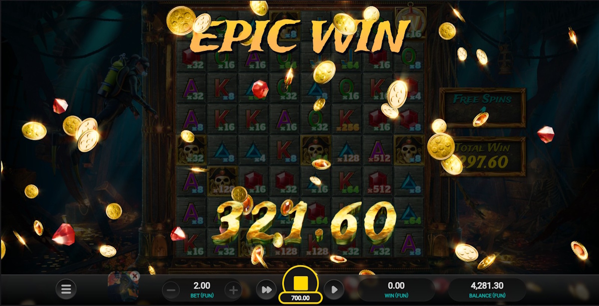 An epic win in Treasure Tumble by Relax Gaming