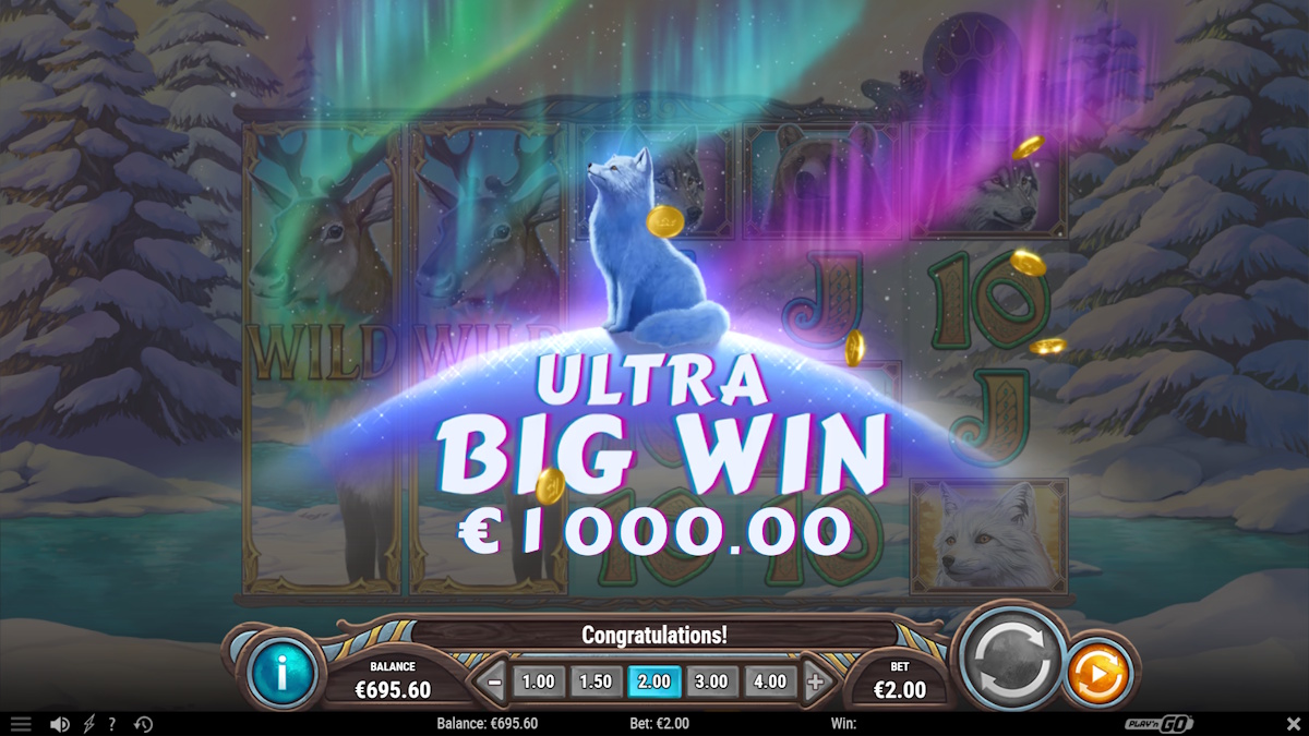 An ultra big win in Wild North Radiant Skies GO Collect by Play’n GO