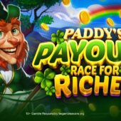 Banner of Paddy's Payouts Race for Riches by Gaming Corps