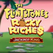 Banner of The Flintstones Rocky Riches Jackpot King by Bluepring Gaming