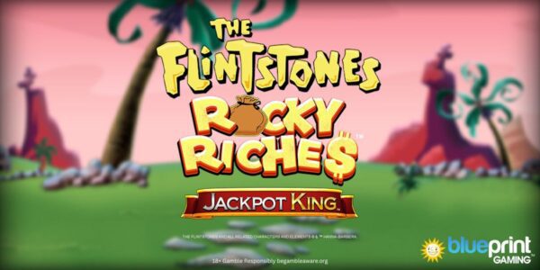 Banner of The Flintstones Rocky Riches Jackpot King by Bluepring Gaming