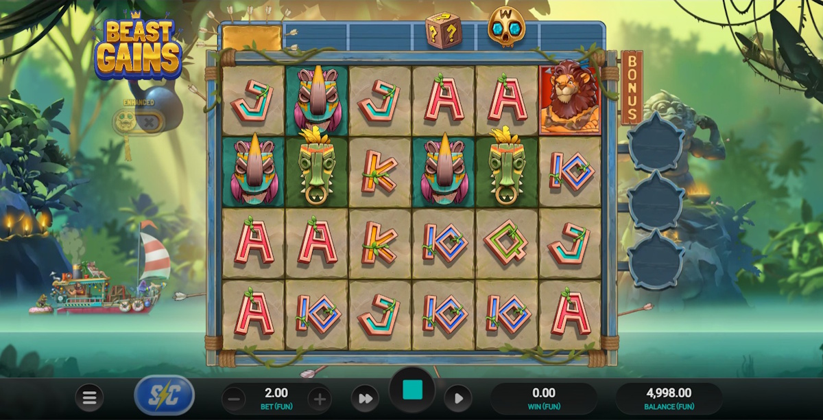 Base game in Beast Gains by Relax Gaming