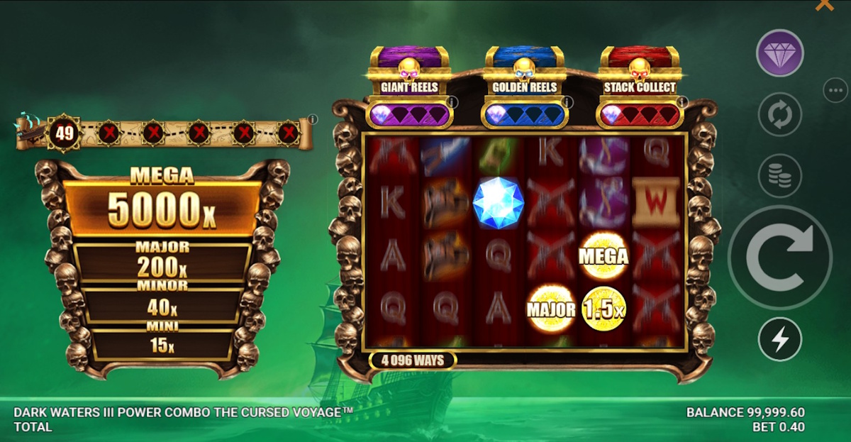 Base game in Dark Waters III Power Combo The Cursed Voyage™ by Just For The Win