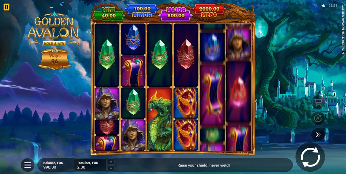 Base game in Golden Avalon Hold and Win by BGaming