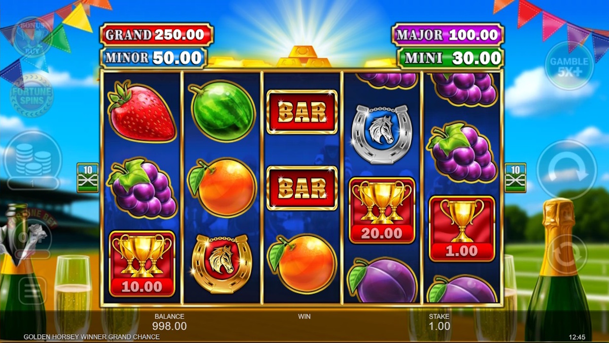 Base game in Golden Horsey Winner Grand Chance™ by Inspired