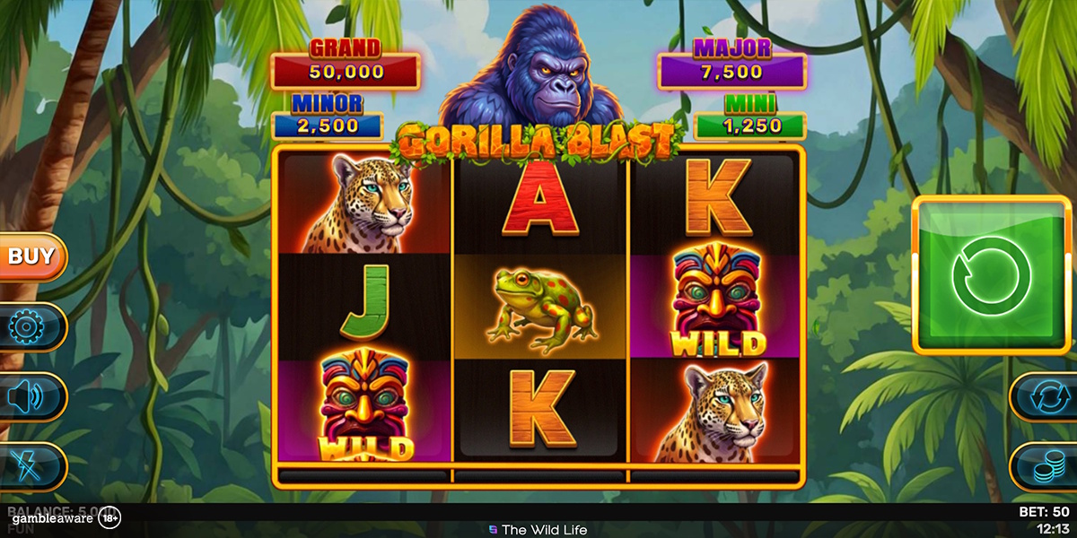 Base game in Gorilla Blast Hold & Hit 3x3 by Spinomenal