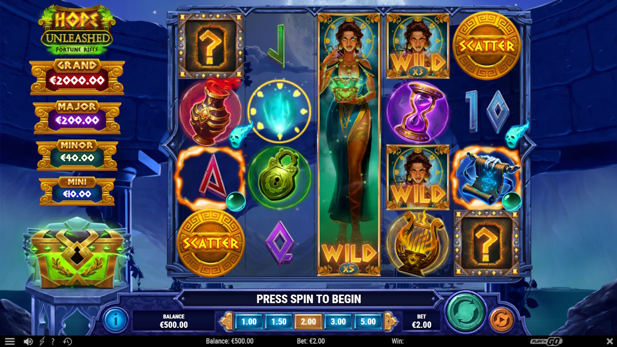 Base game in Hope Unleashed Fortune Rises by Play’n GO