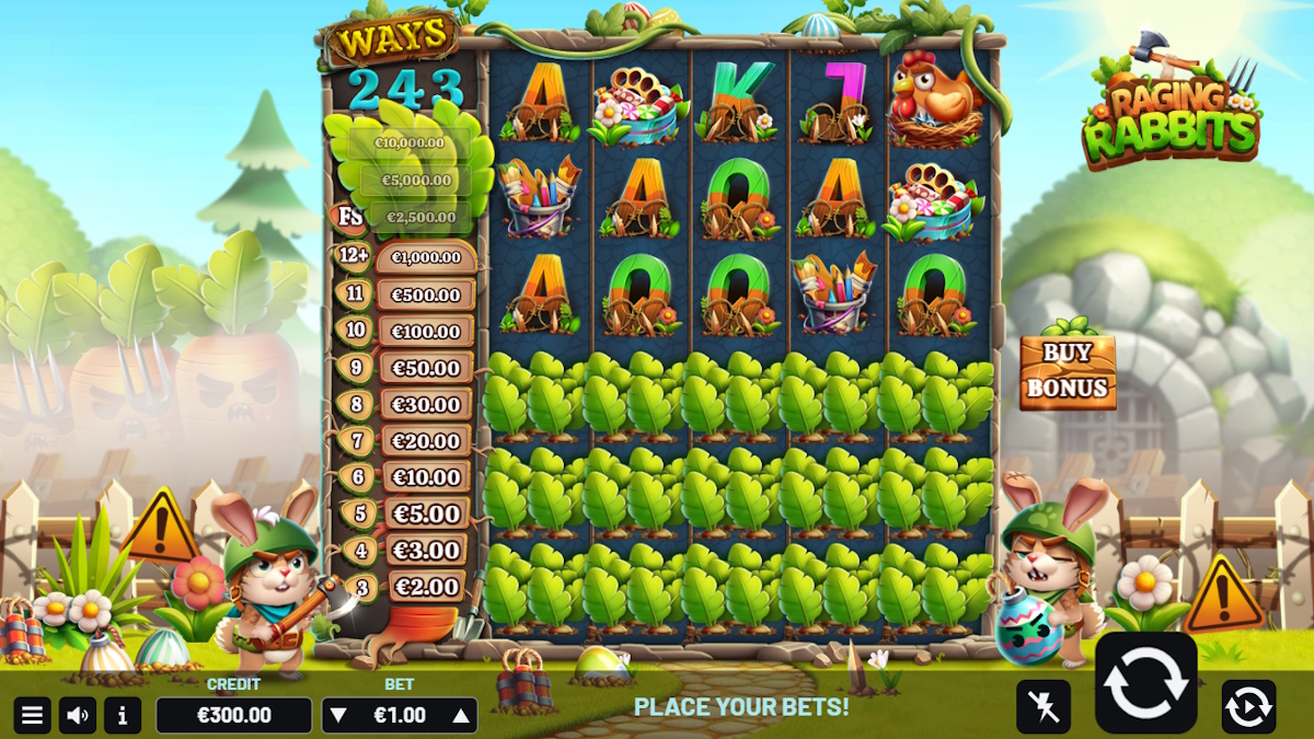 Base game in Raging Rabbits by Indigo Magic