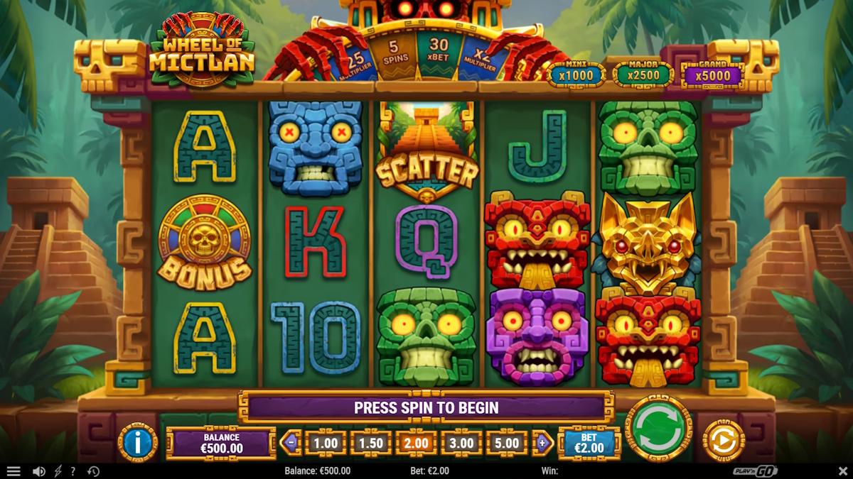 Base game in Wheel of Mictlan by Play'n GO