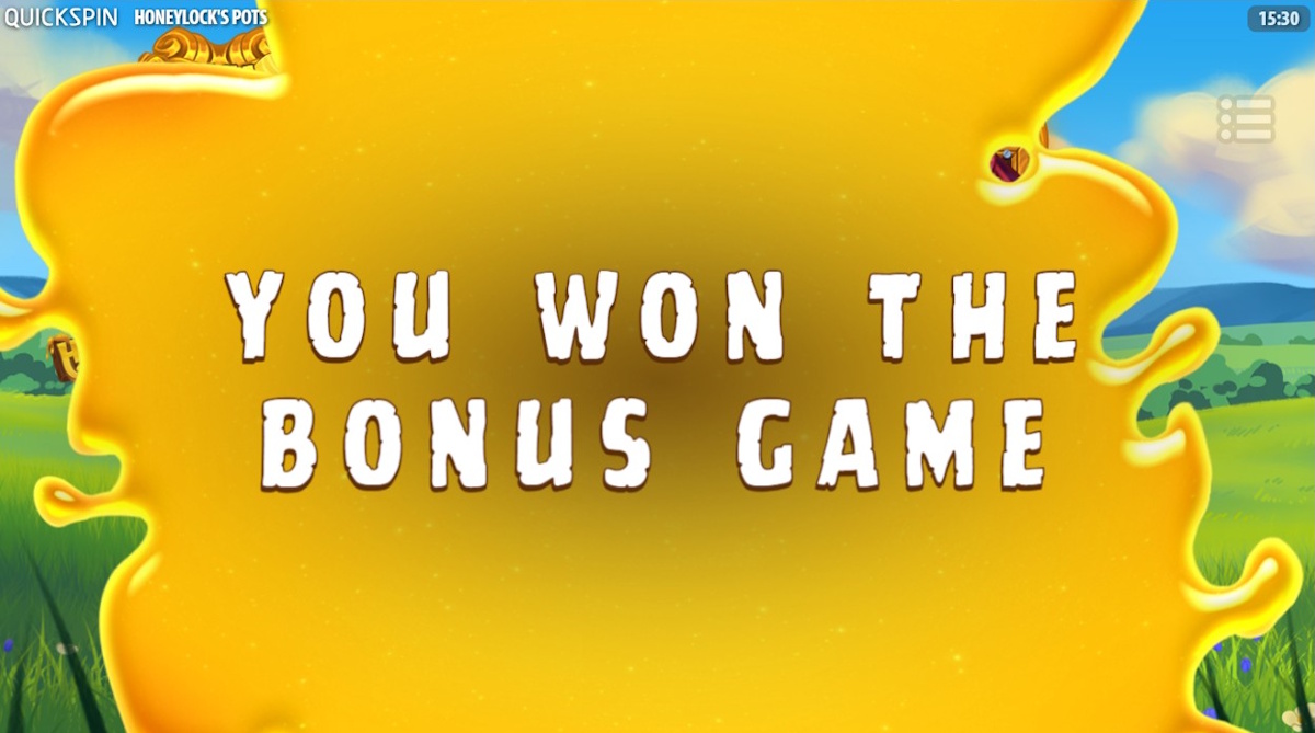 Bonus game won in Honeylock’s Pots by Quickspin