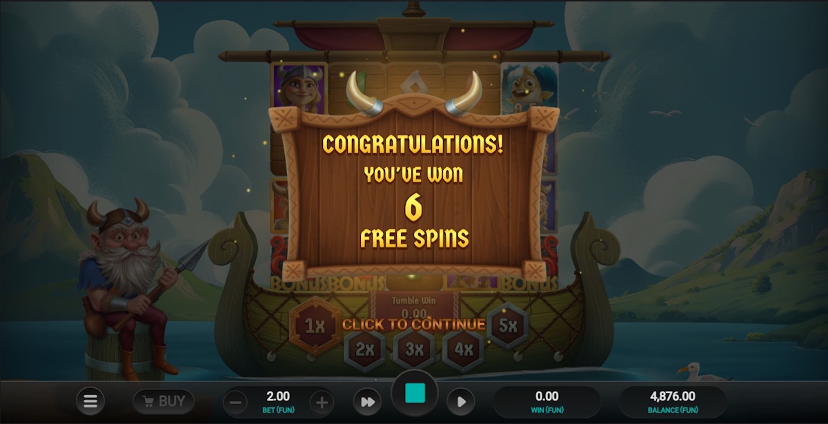Free spins won in Cod of Thunder Dream Drop by Relax Gaming