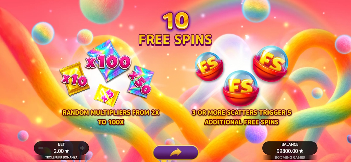 Free spins won in Trollfufu Bonanza by Booming Games