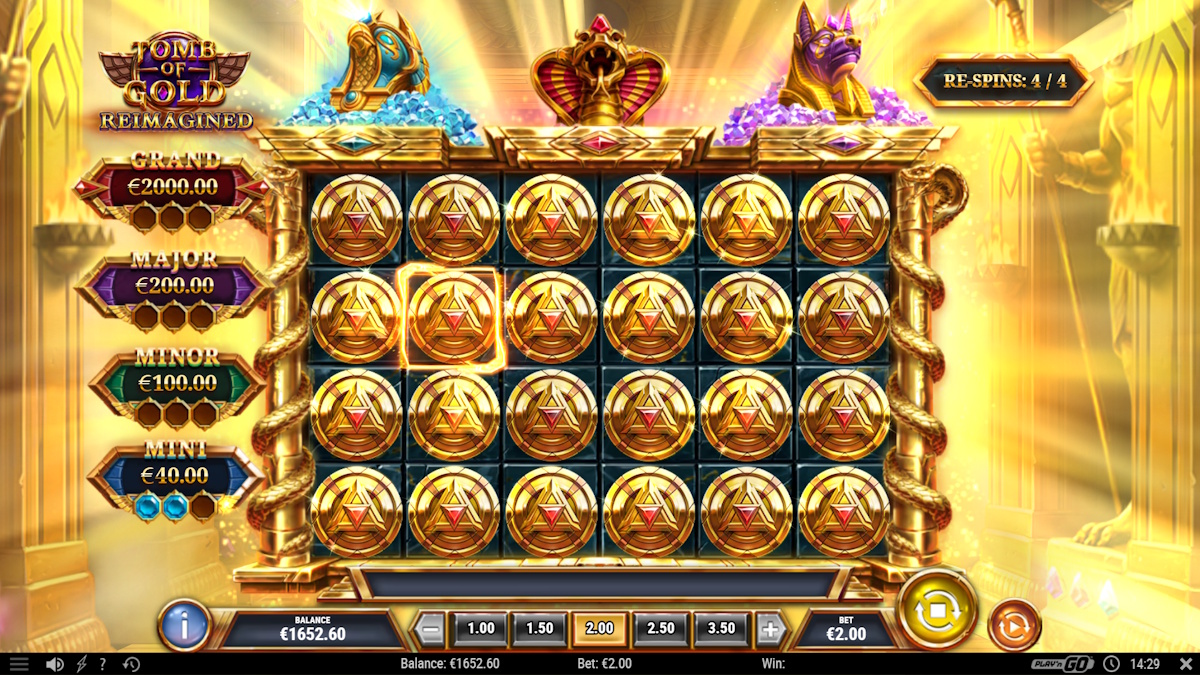 Respins in Tomb of Gold Reimagined by Play'n GO