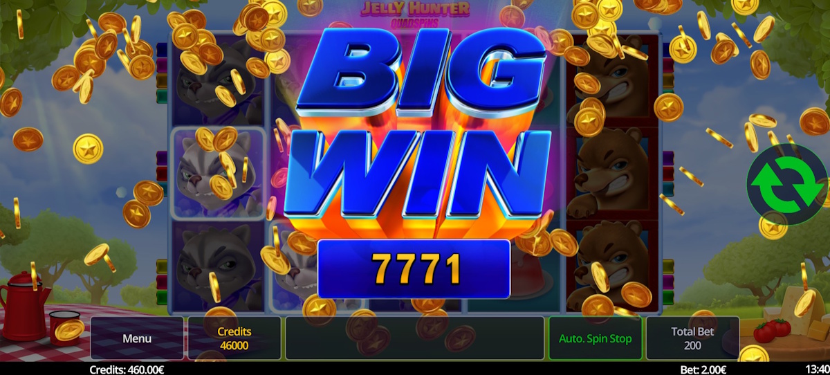 A big win in Jelly Hunter Quadspins by Swintt