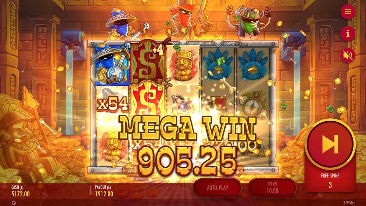 A mega win in 3 Wildos by Thunderkick