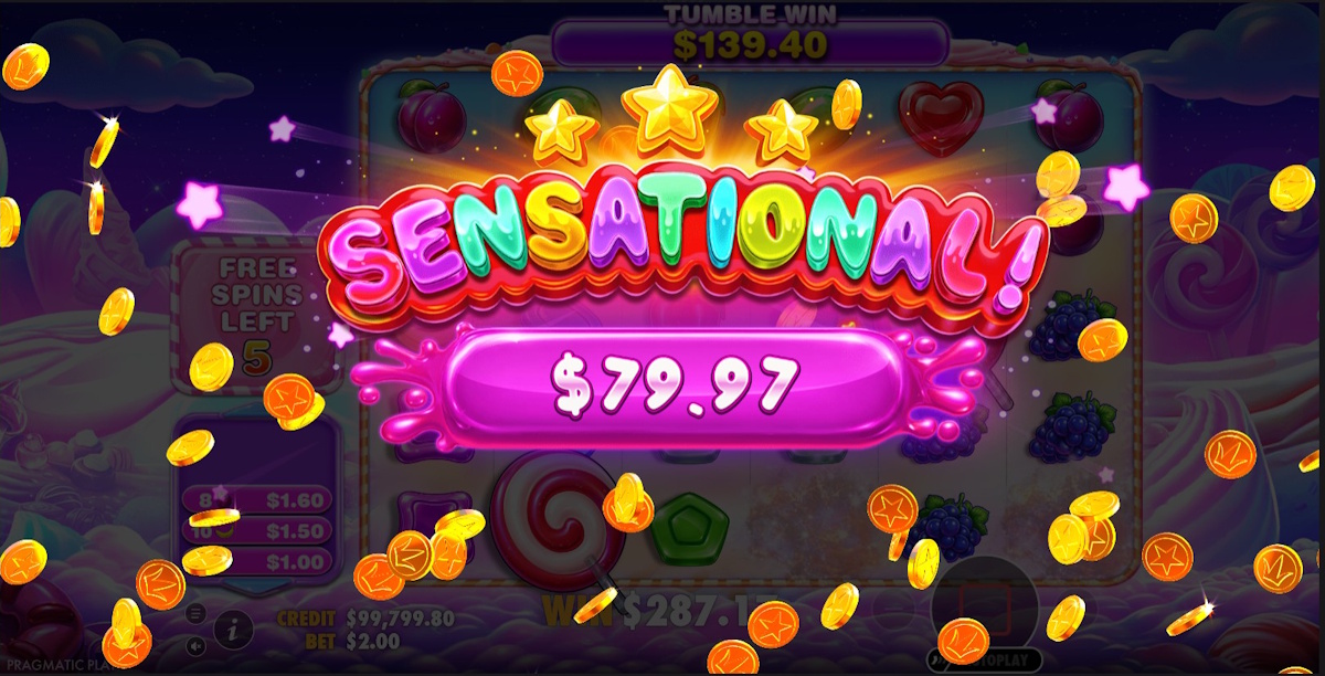 A sensational win in Sweet Bonanza 2500 by Pragmatic Play