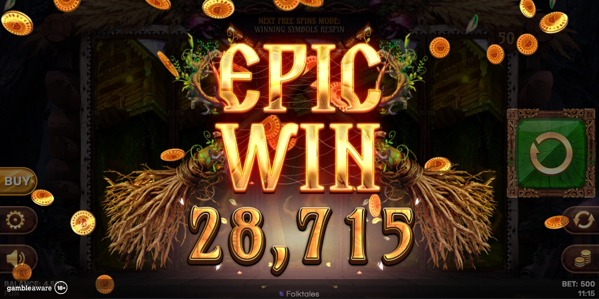 An epic win in Baba Yaga Tales 2 by Spinomenal