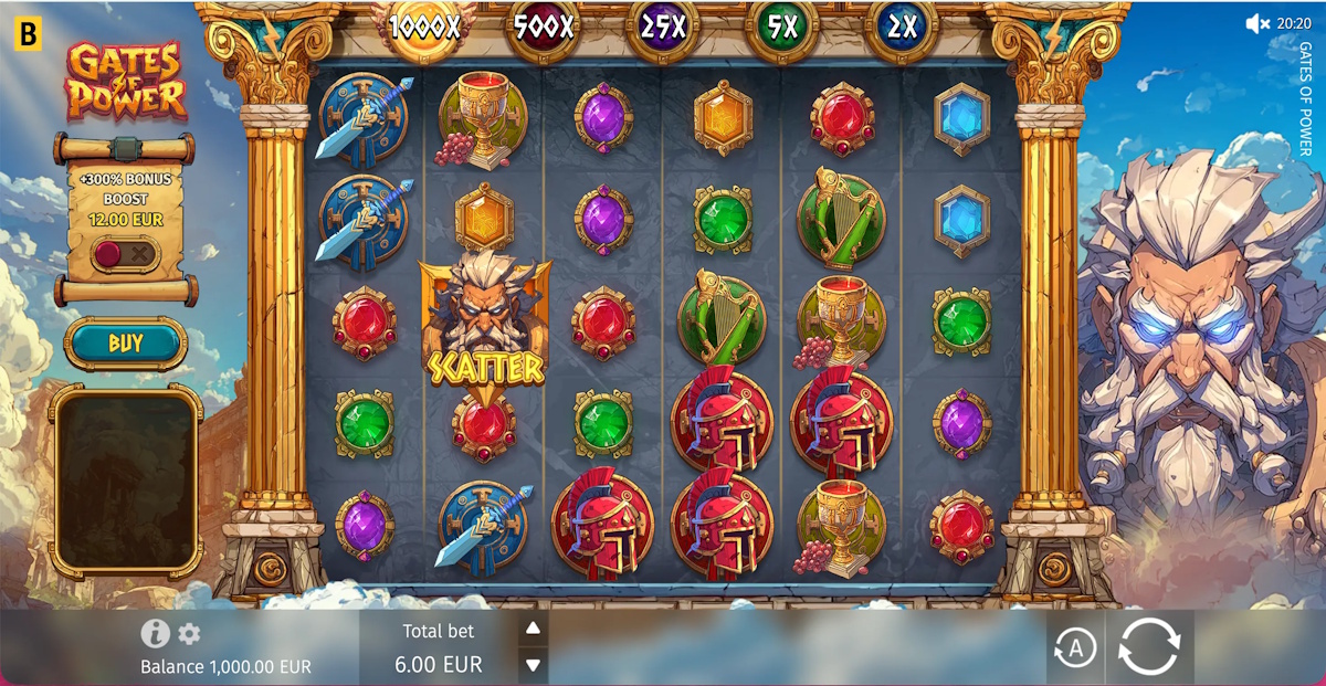 Base game in Gates of Power by BGaming