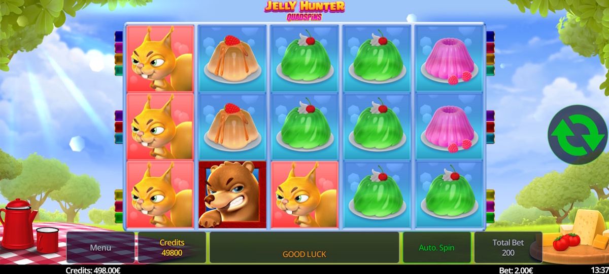Base game in Jelly Hunter Quadspins by Swintt