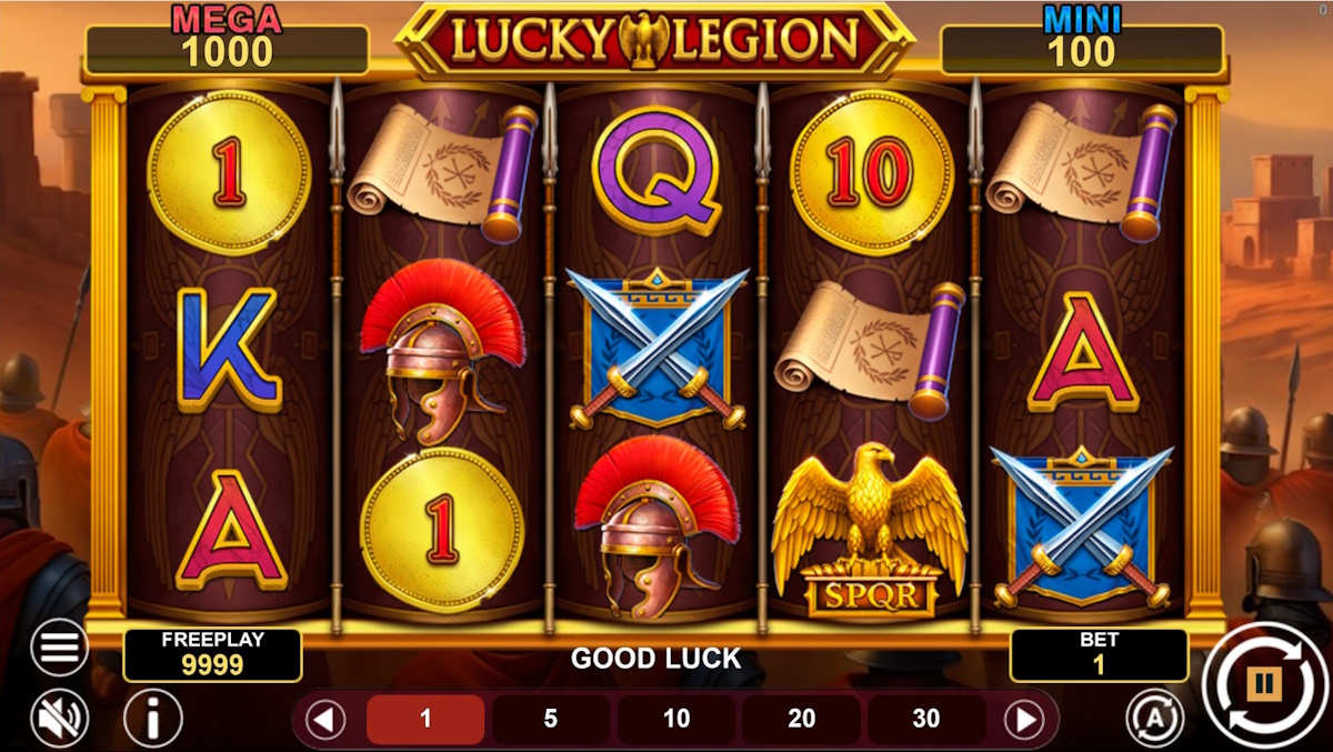 Base game in Lucky Legion Hold And Win by 1spin4win