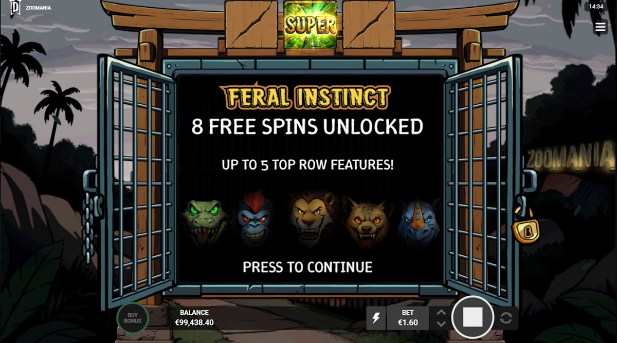 Feral instinct unlocked in Zoomania by DEGEN Studios