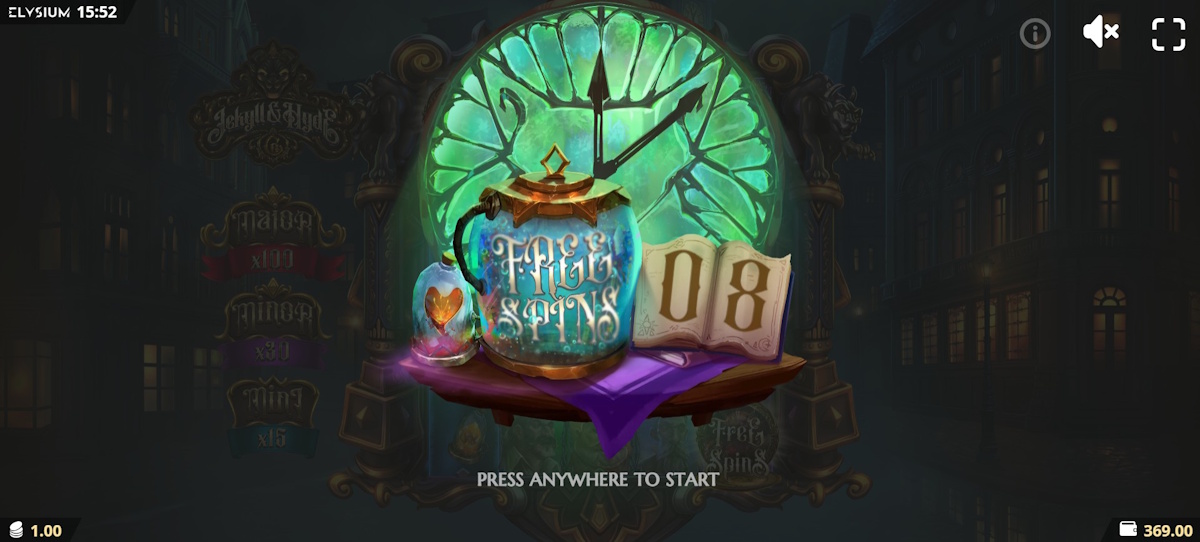 Free spins won in Jekyll & Hyde Co by Elysium Studios