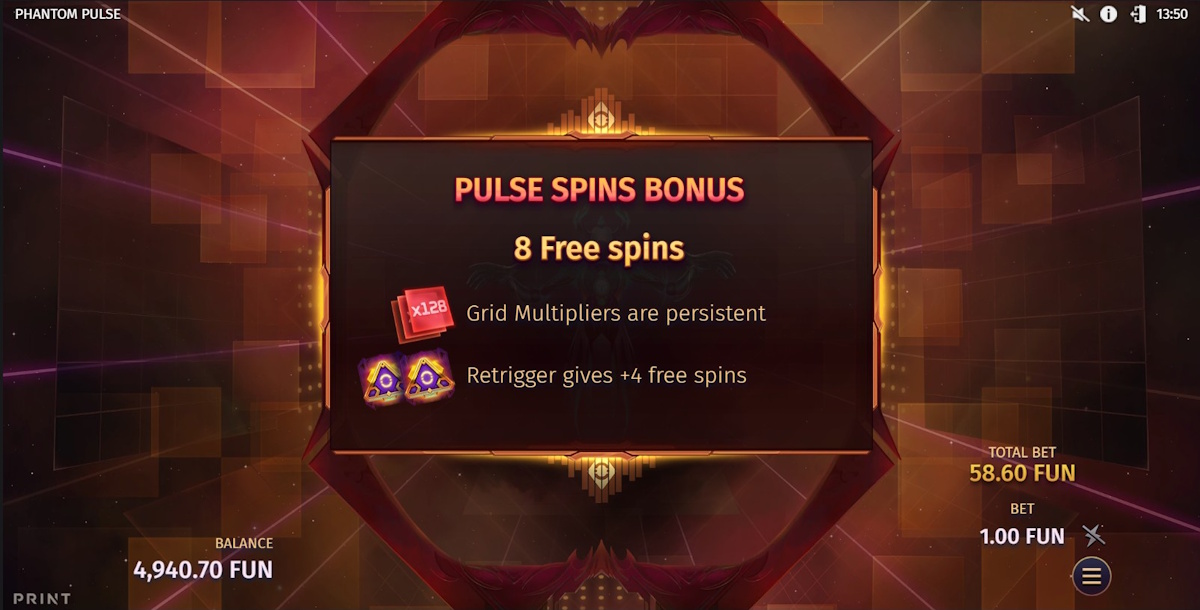 Pulse spins won in Phantom Pulse by Print Studios
