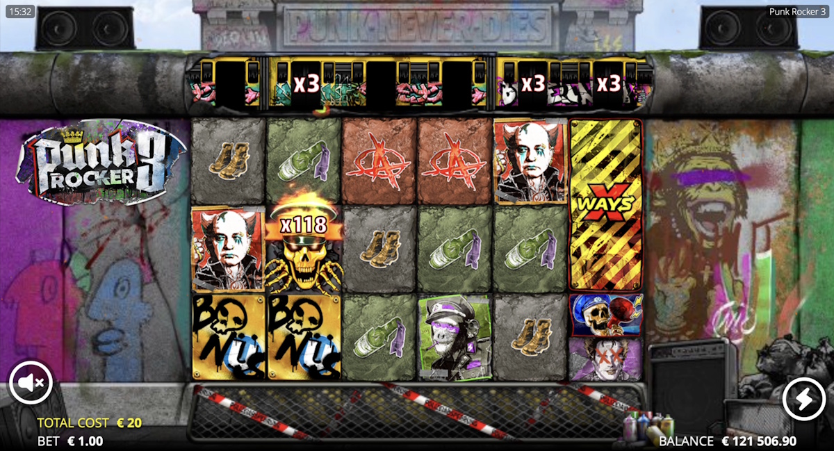 xWays in Punk Rocker 3 by Nolimit City