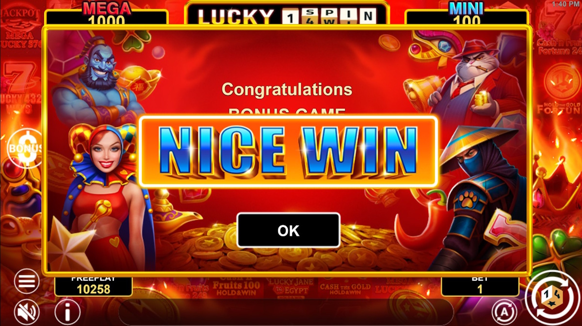 A nice win in Lucky 1spin4win Hold and Win by 1spin4win
