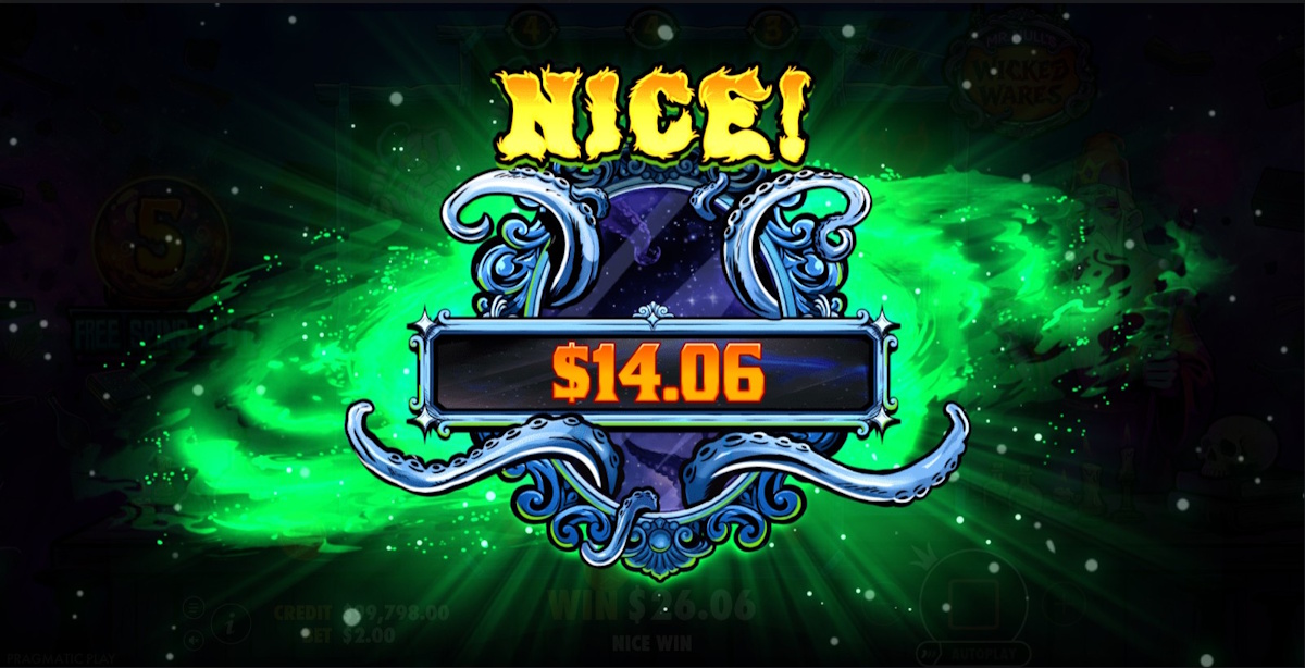 A win in Mr Null’s Wicked Wares by Pragmatic Play