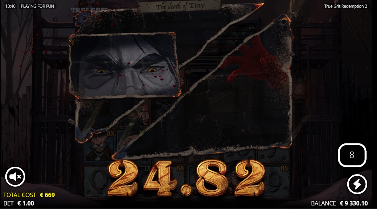 A win in True Grit Redemption 2 by Nolimit City