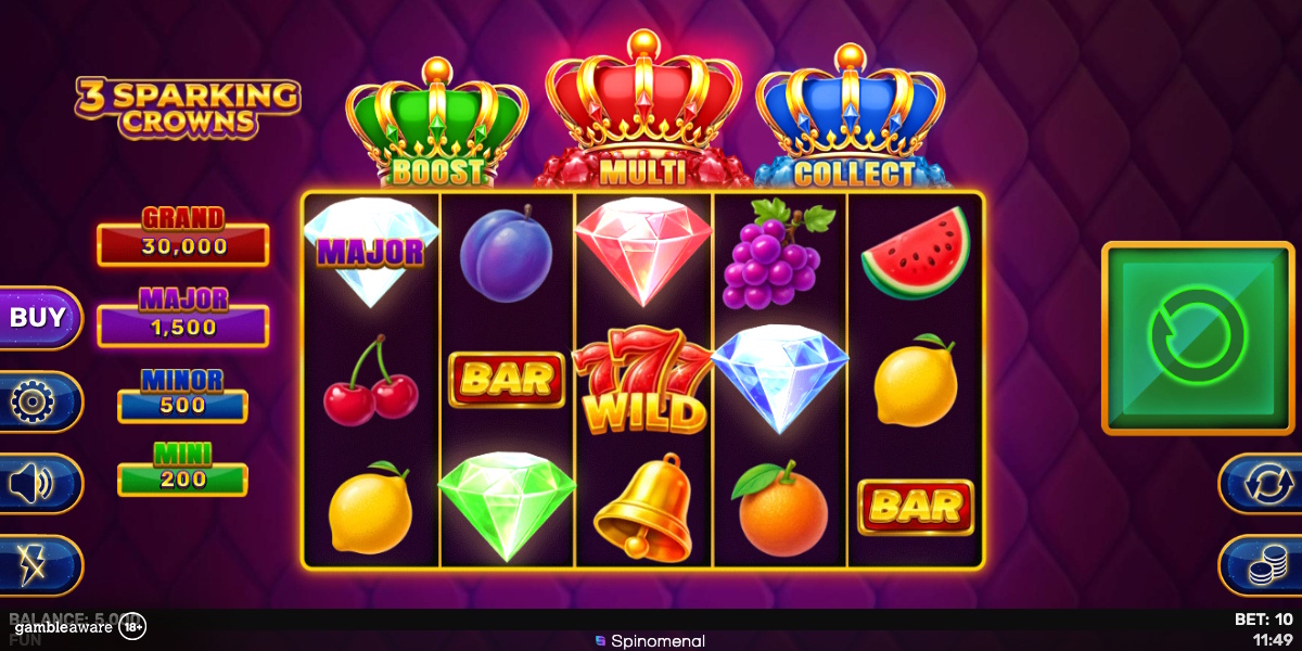 Base game in 3 Sparking Crowns by Spinomenal