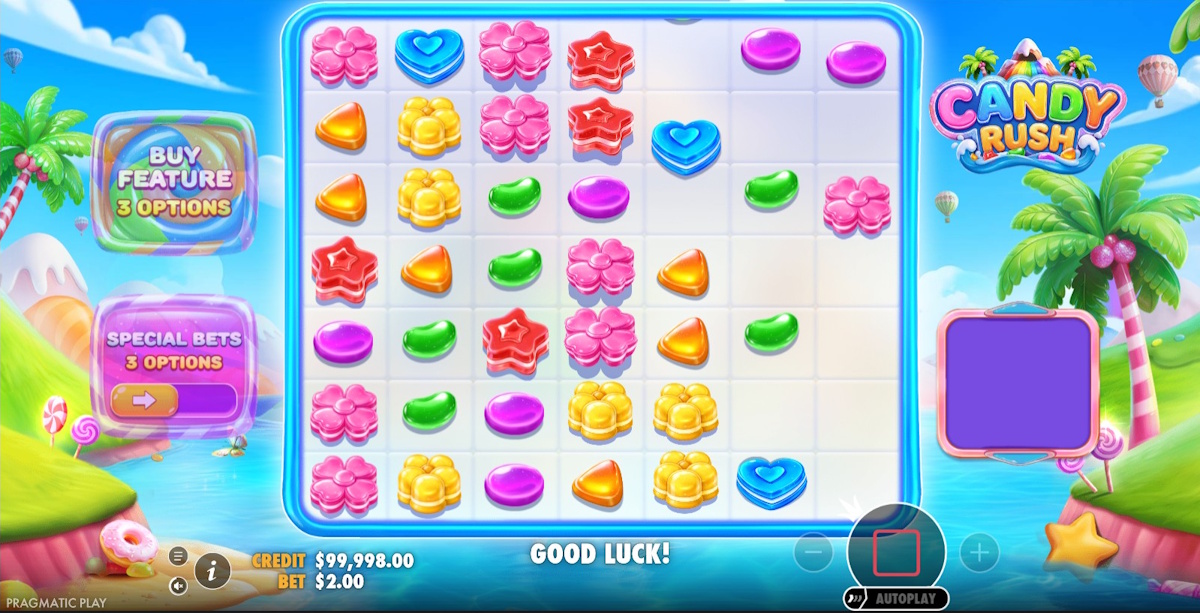 Base game in Candy Rush by Pragmatic Play