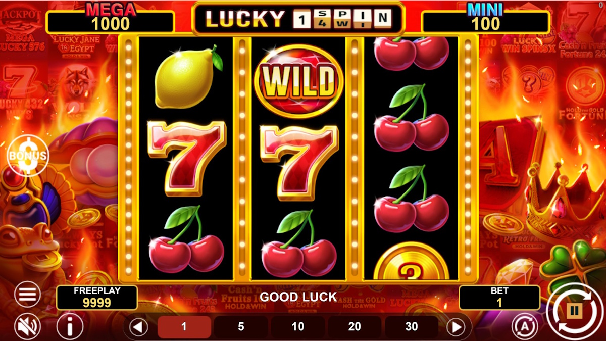 Base game in Lucky 1spin4win Hold and Win by 1spin4win