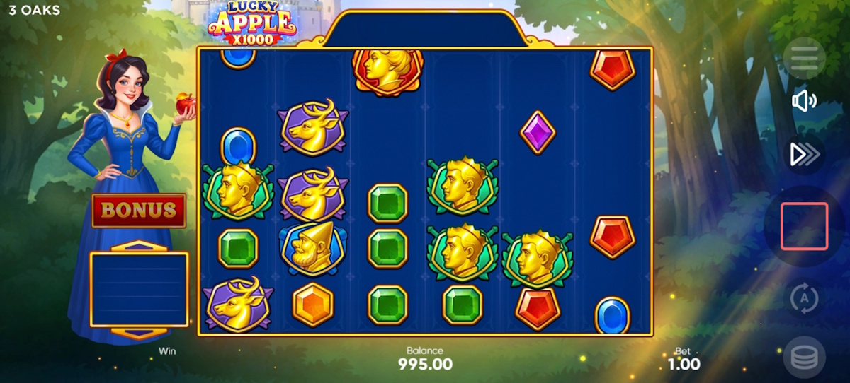 Base game in Lucky Apple x1000 by 3 Oaks Gaming