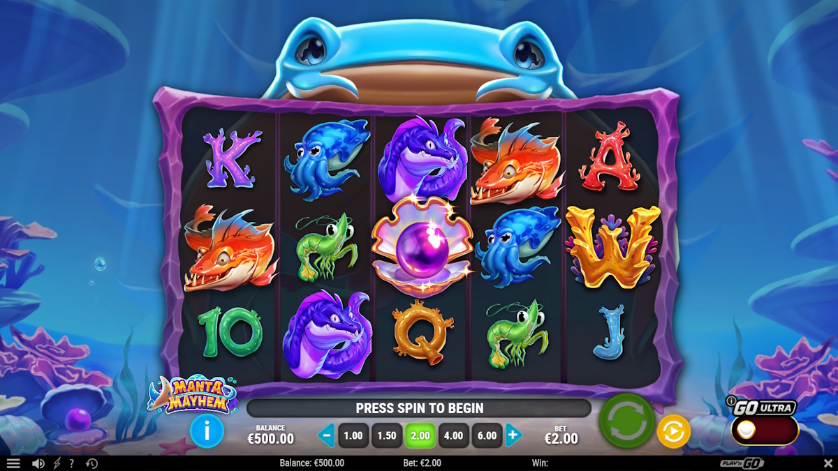 Base game in Manta Mayhem by Play’n GO