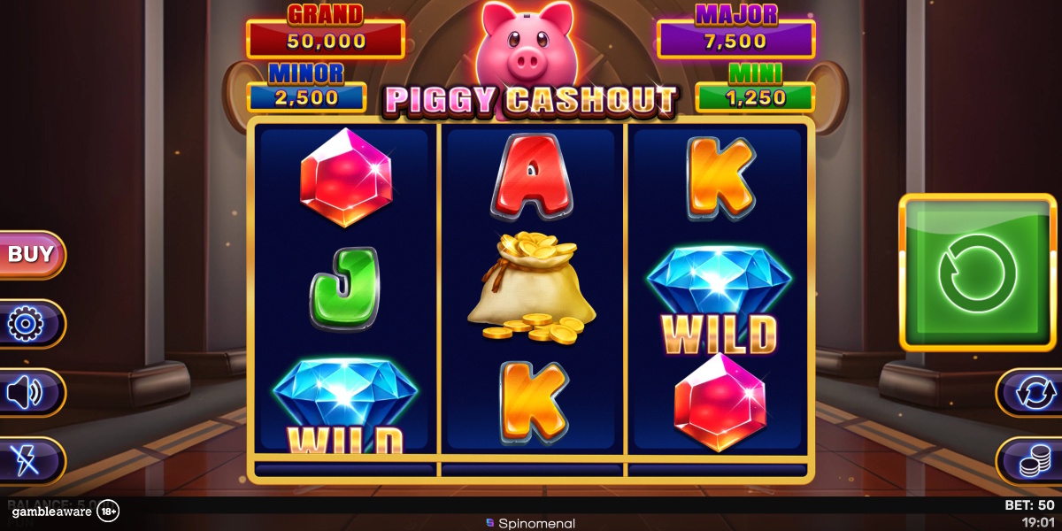 Base game in Piggy Cashout Hold & Hit 3x3 by Spinomenal