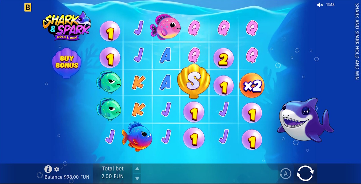 Base game in Shark & Spark by BGaming