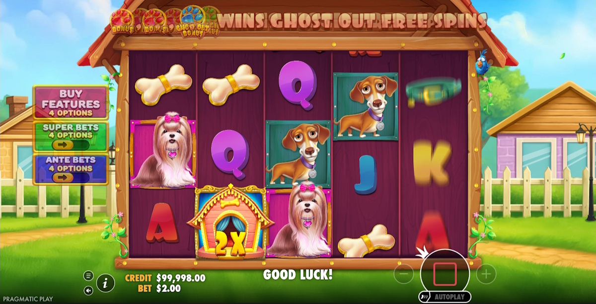 Base game in The Big Dog House by Pragmatic Play