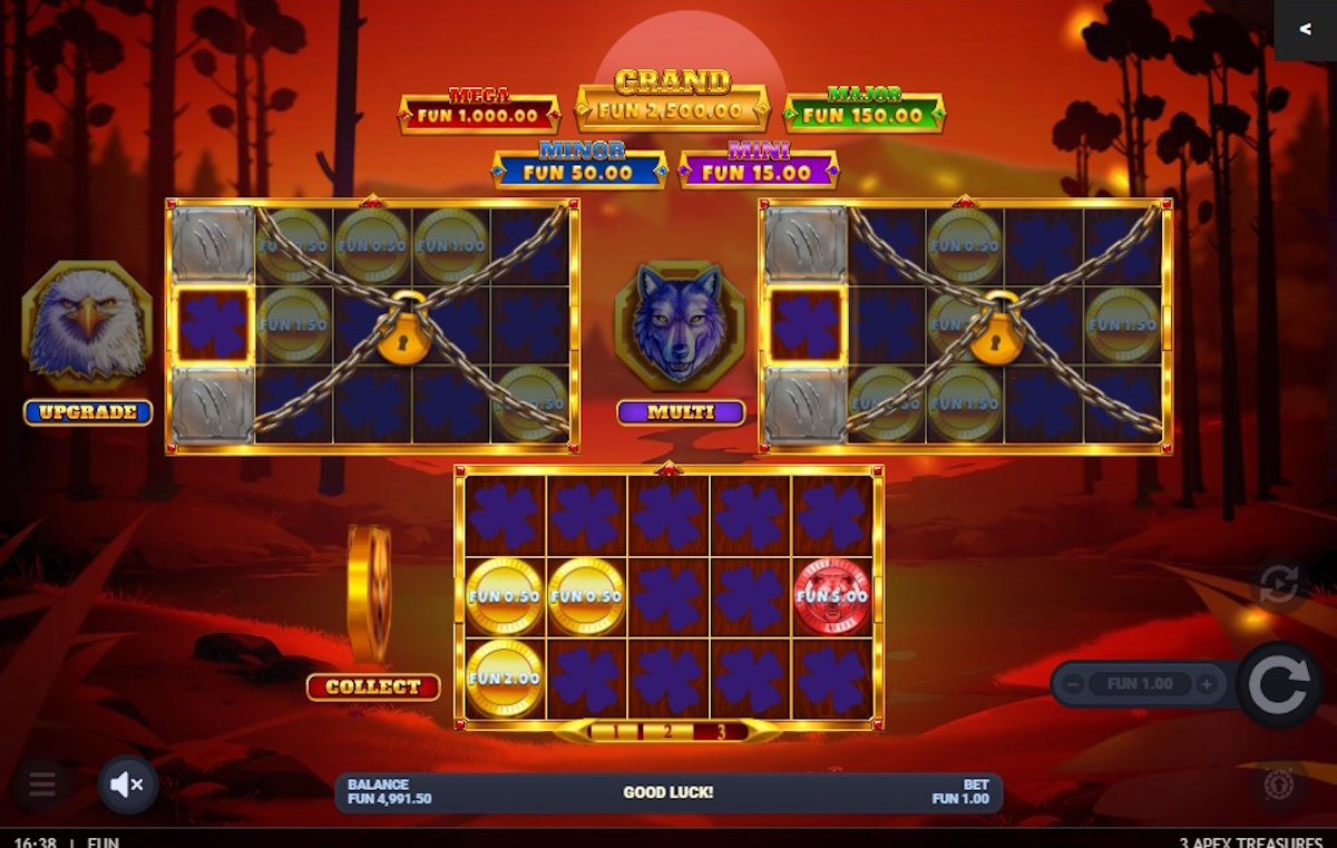 Bonus round in 3 Apex Treasures by Iron Dog Studio