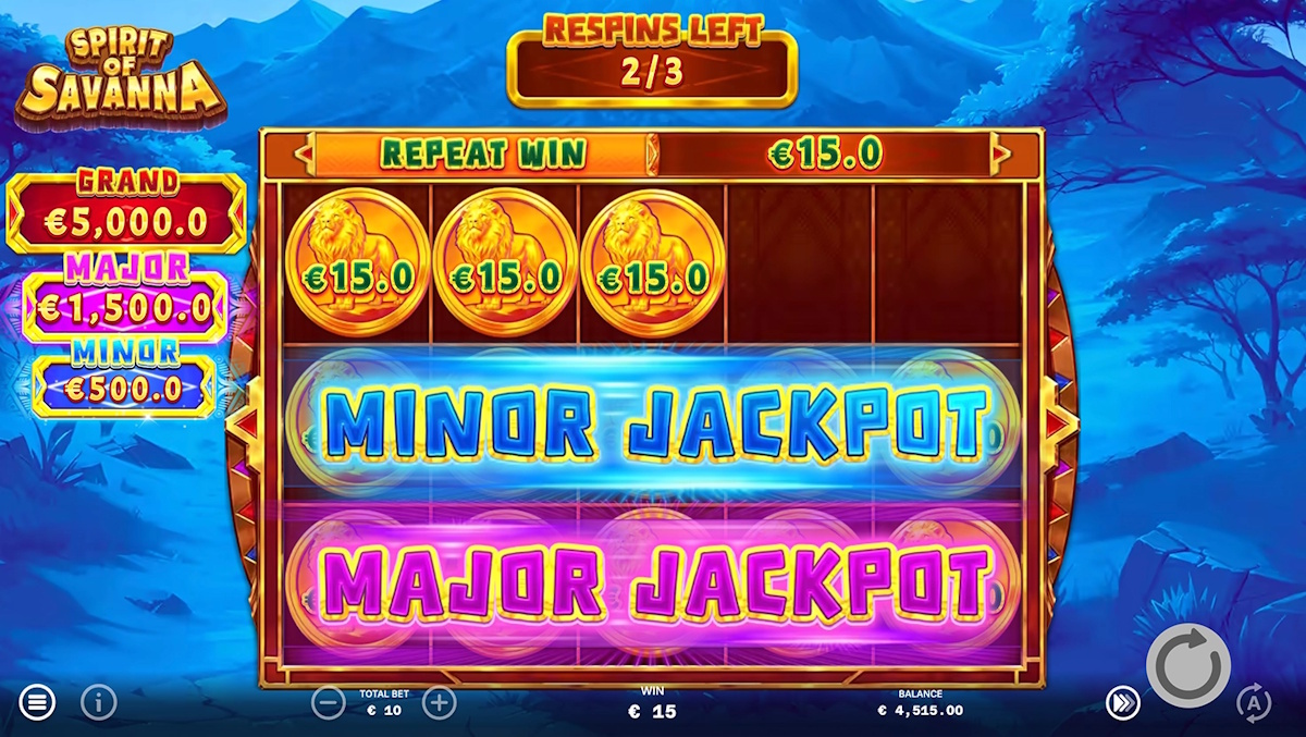 Bonus round in Spirit of Savanna by ELA Games