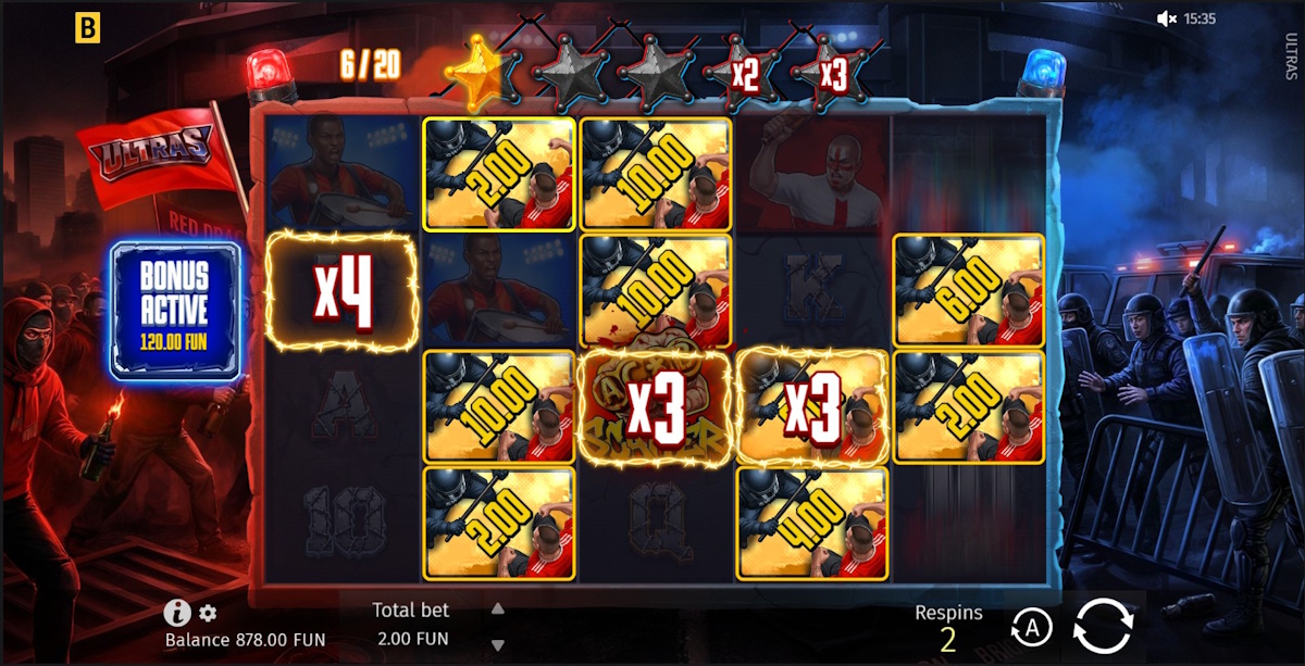 Bonus round in Ultras by BGaming