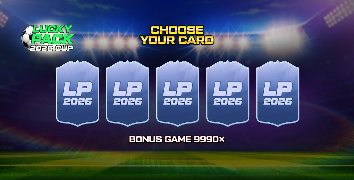Card pick options in Lucky Pack 2026 Cup by BGaming