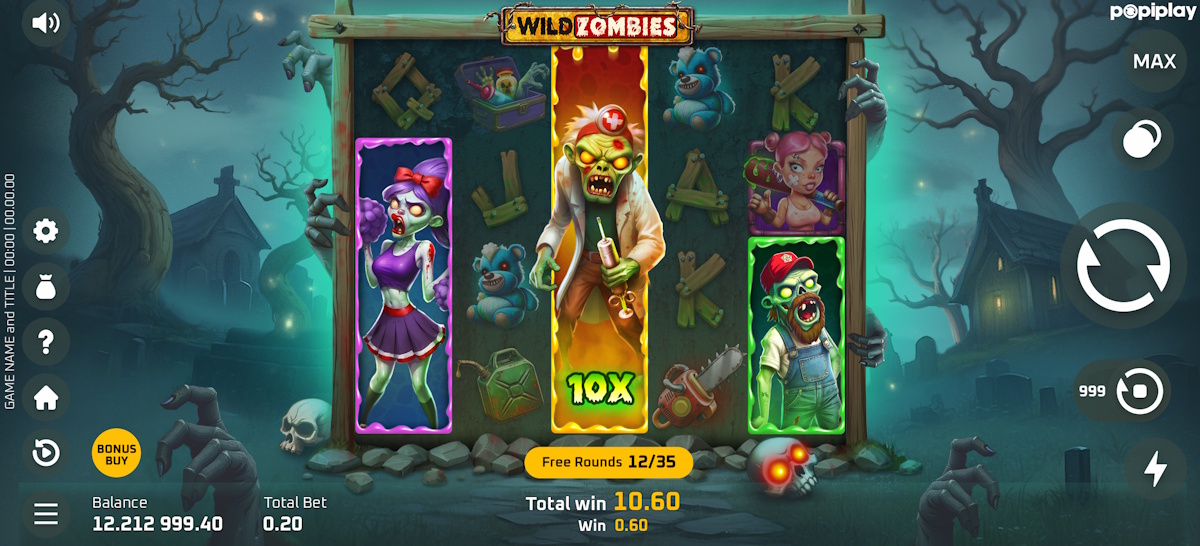 Free spins in Wild Zombies by Popiplay