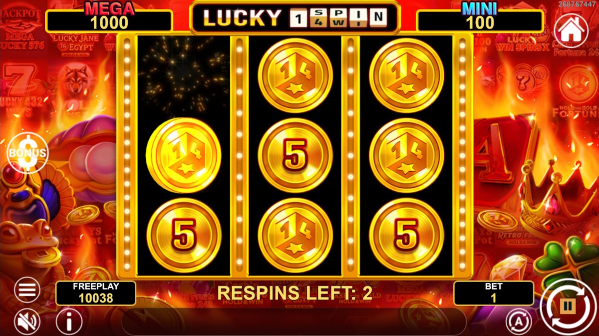 Hold & win bonus round in Lucky 1spin4win Hold and Win by 1spin4win