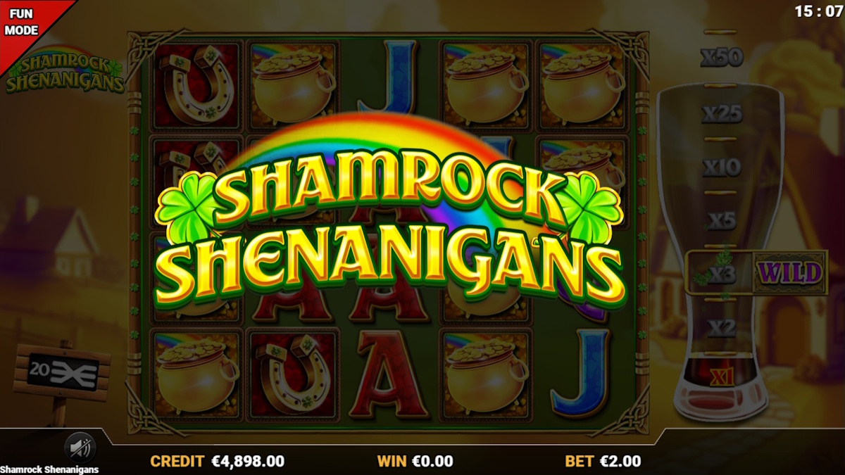 Shamrock shenanigans feature triggered in Shamrock Shenanigans by Reflex Gaming
