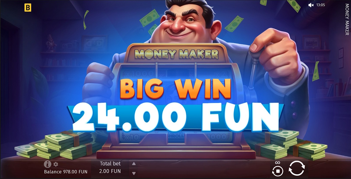 A big win in Money Maker by BGaming